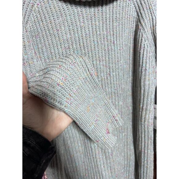 Free People Sweater Gray Oversized Mock Neck Cozy Women Size X Small Knit NEW - Picture 5 of 7